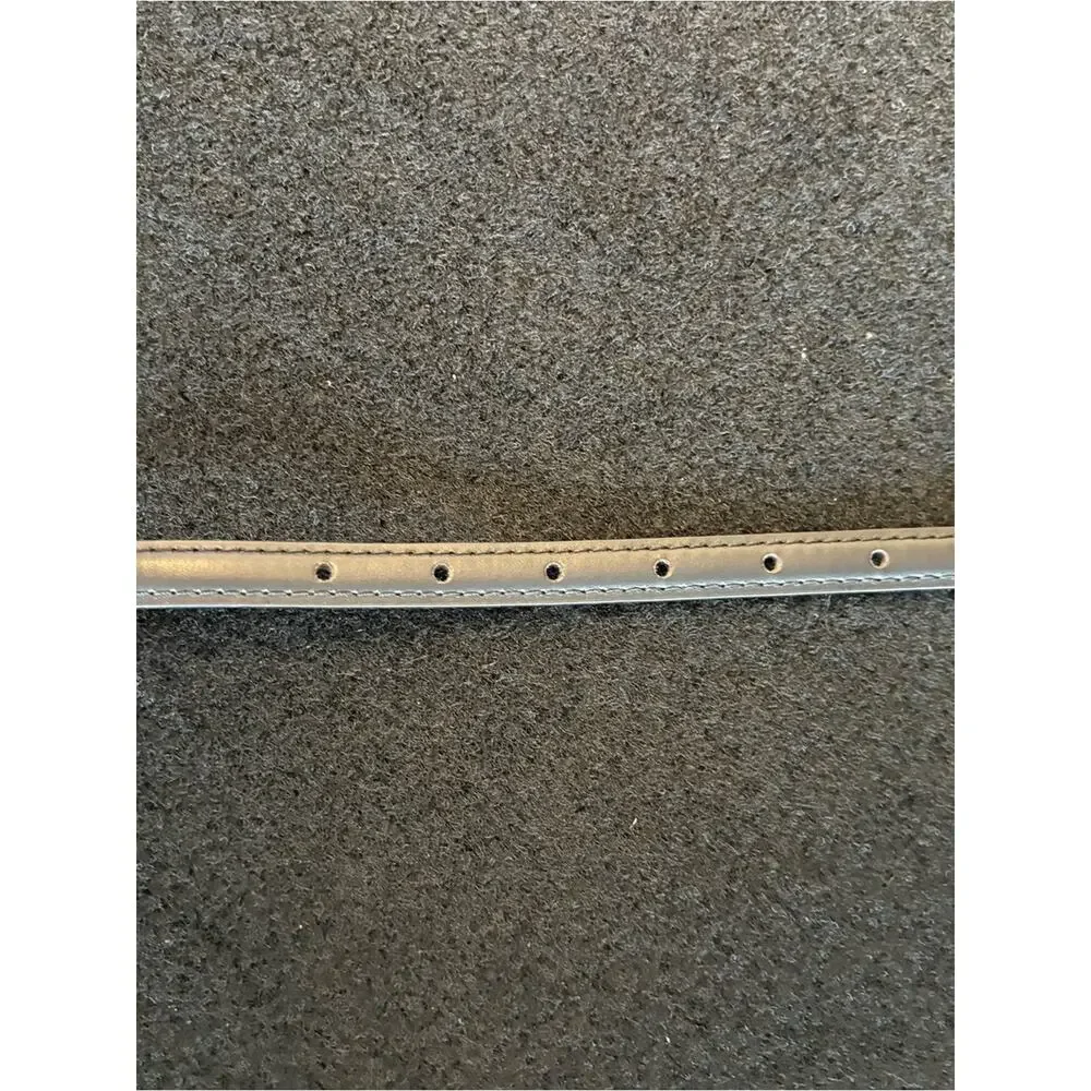 NWOT Skinny Black Belt Gold Minimalist Buckle Size Small/Medium